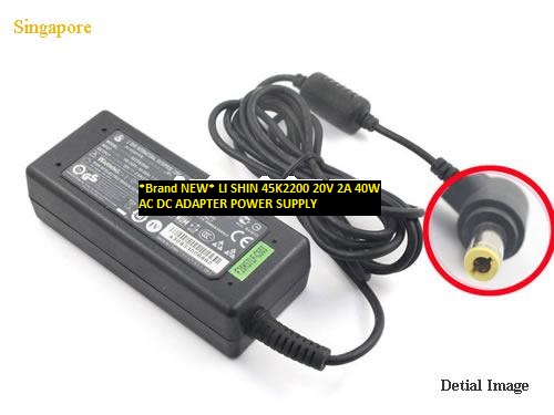 *Brand NEW* LI SHIN 45K2200 20V 2A 40W AC DC ADAPTER POWER SUPPLY